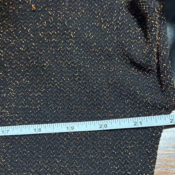 Gianni Bini Glittering Black-Gold High Low Top with Express faux leather pants - Picture 9 of 16